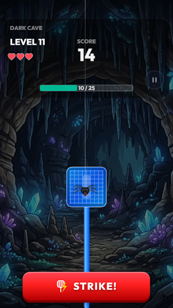 Captura de partida One Tap Strike! - Nivel 11 Dark Cave